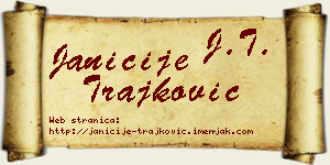 Janićije Trajković vizit kartica